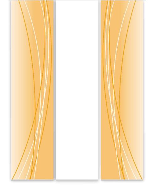 Flächenvorhang Linea orange dark 3er Set, Schiebegardine, Schiebegardinen, blickdicht, Flächenvorhang blickdicht, Schiebevorhang,